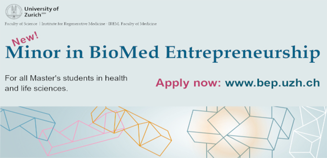 New Minor BioMed Entrepreneurship at UZH